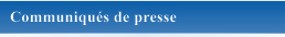 Communiqués de presse