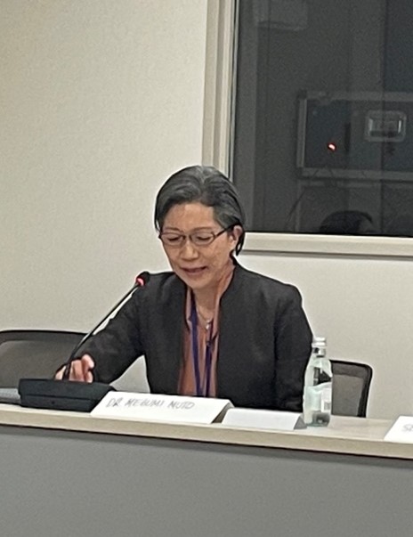 Discours de la vice-présidente de la JICA, Mme Muto, sur le « renforcement de la résilience climatique » au Forum des partenaires du Groupe de la BID 2024
