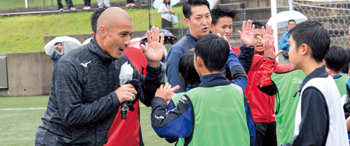 愛知県で行われたサッカー教室にて