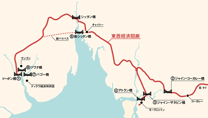 ミャンマー各地で進む橋梁整備