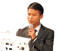 尾崎昂嗣さん。「持続可能な都市開発には水を治めることが大事です」