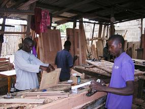 The industrial cluster of furniture workshops in Arusha, Tanzania, has expanded drastically since 2000. Improvements in road networks such as international and domestic highways have contributed to its development.