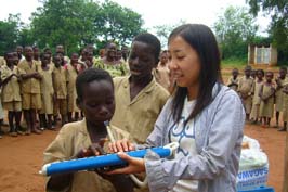 A volunteer in service in Benin