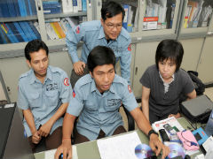 A training course is held at the Cambodia Mine Action Centre