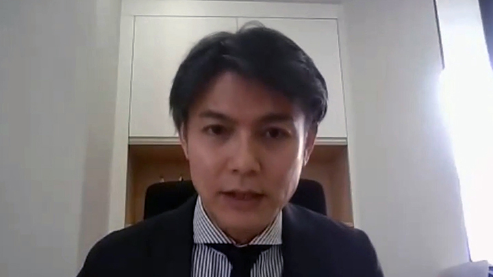 JICAカンボジア事務所の讃井一将所長がカンボジアの教育セクターについて説明