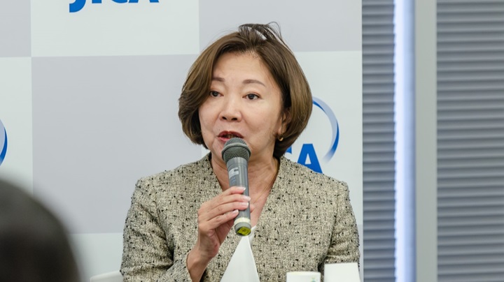 写真：JICAの宮崎桂副理事長