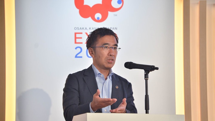 写真：基調講演を行った慶應義塾大学の蟹江憲史教授