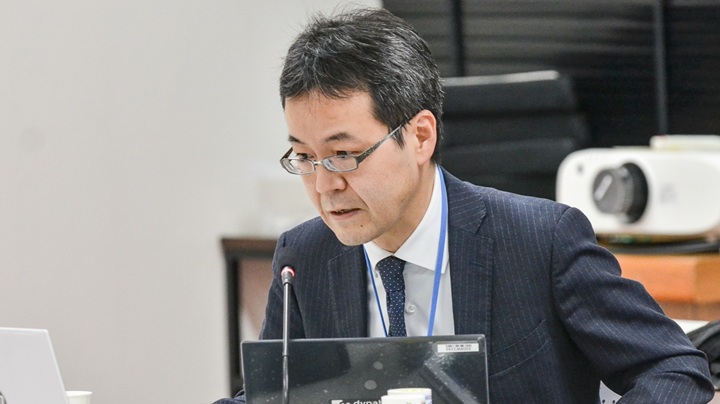 写真：モデレーターを務めたJICA管理部の山田実審議役