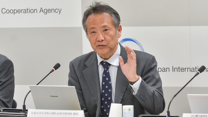 写真：本書の著者であり、ザンプロの発展に深く関わってきた広島大学大学院の馬場卓也教授