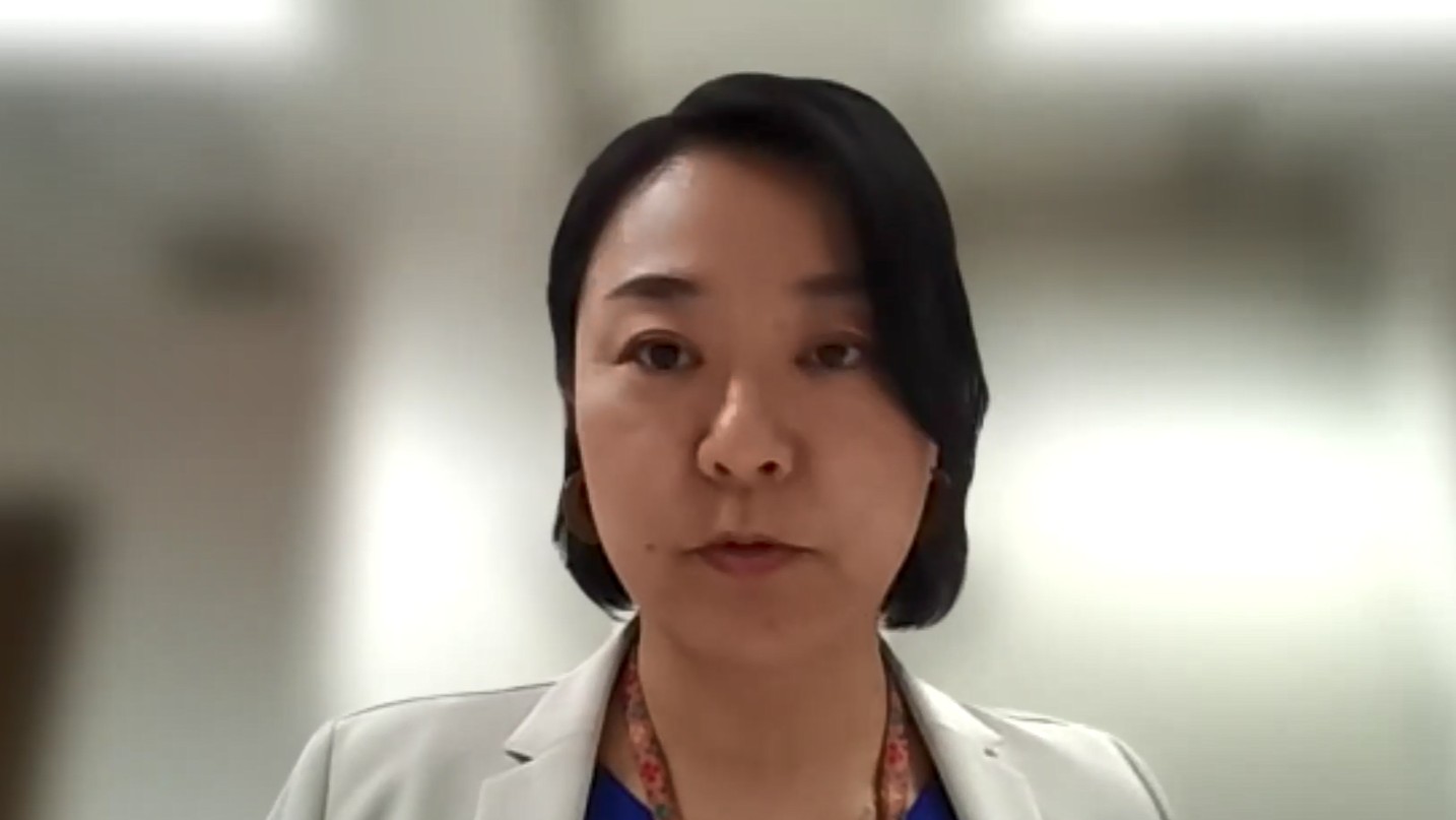 写真：司会・モデレーターを務めたJICA緒方研究所の荒井研究員