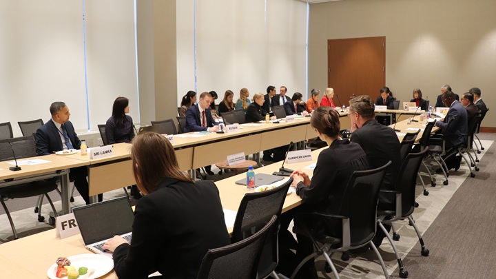 写真：国連日本政府代表部とノルウェー政府の共催で開催された書籍発刊セミナー