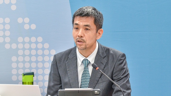 写真：モデレーターを務めたJICA人間開発部の國枝信宏国際協力専門員