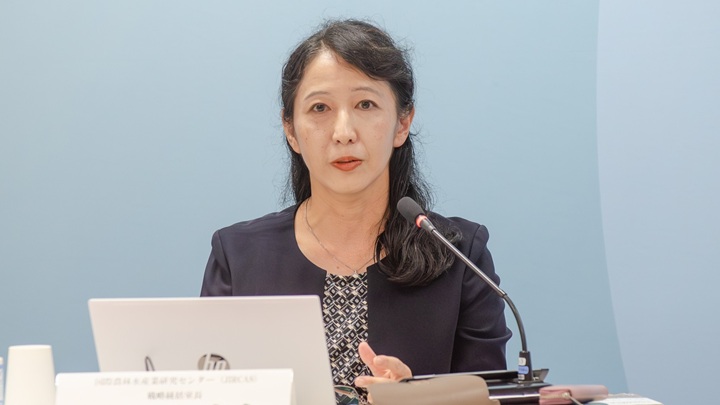 写真：国際農林水産業研究センターの飯山みゆき戦略統括室長
