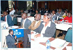 Attendants of the annual JEPAK conference held at a Nairobi hoteL (Inset) Dr. Gichuki Senior Lecturer, KARI