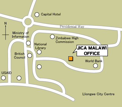 マラウイ事務所地図