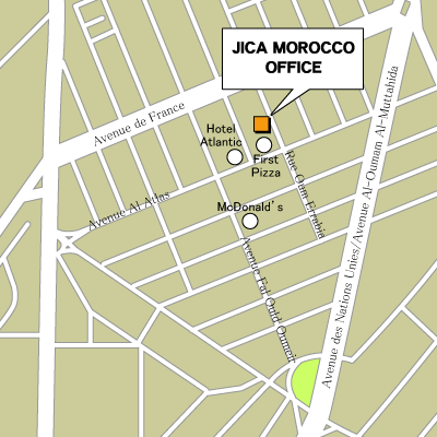 モロッコ事務所地図