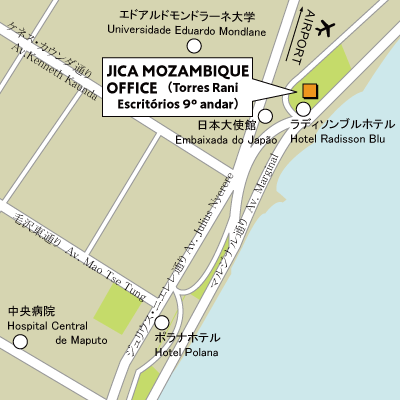 モザンビーク事務所地図