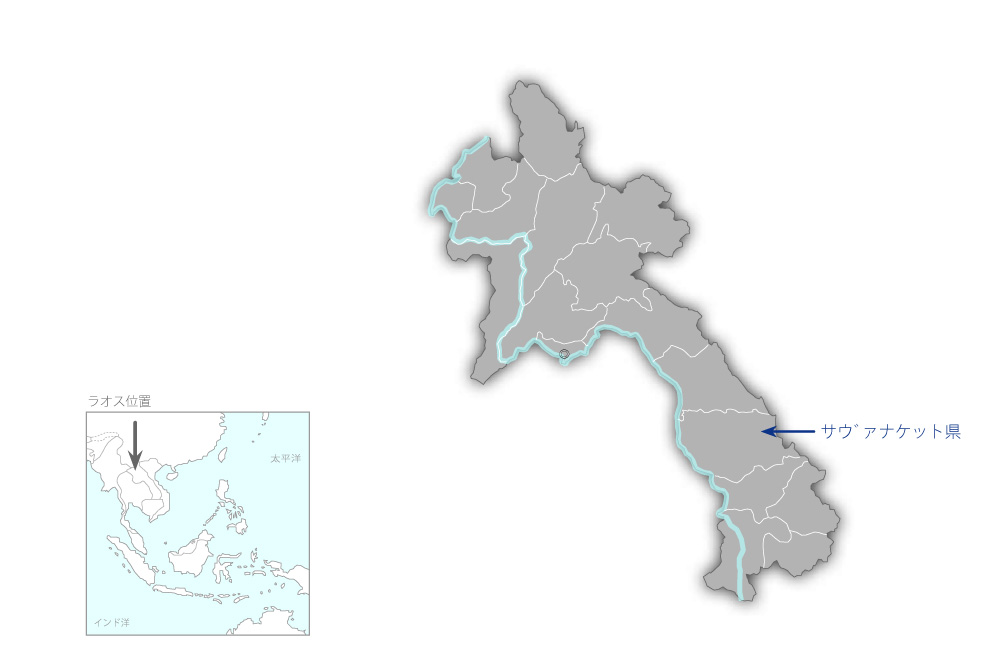 国道9号線改修計画（第2期）の協力地域の地図