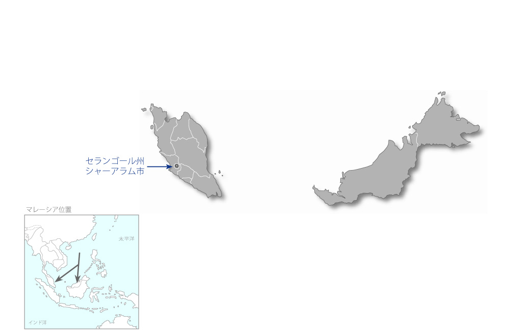 化学物質リスク管理の協力地域の地図