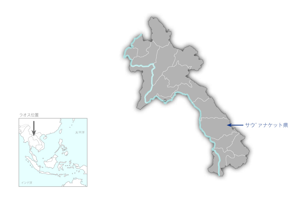 第二次国道9号線改修計画の協力地域の地図