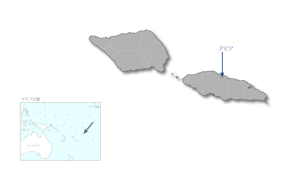 第二次アピア港拡張計画の協力地域の地図