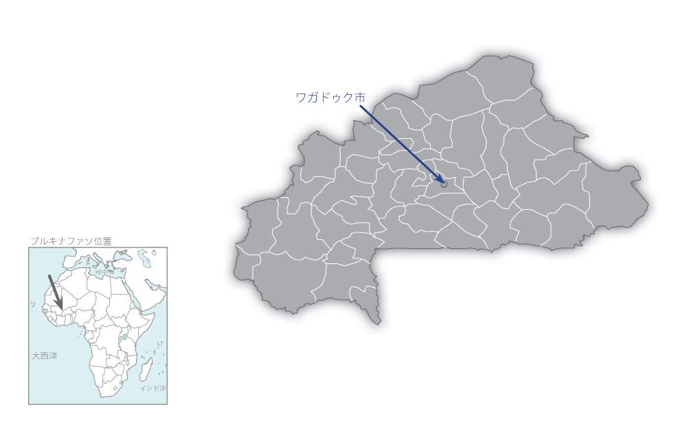 国営ラジオ放送局機材整備計画（第1期）の協力地域の地図