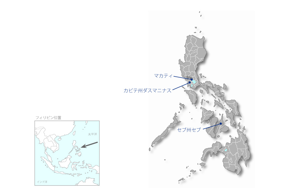 建設生産性向上計画の協力地域の地図
