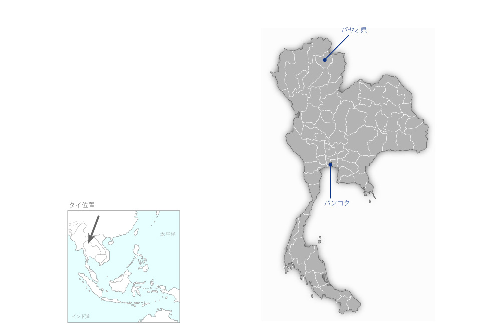 エイズ予防・地域ケアネットワークプロジェクトの協力地域の地図