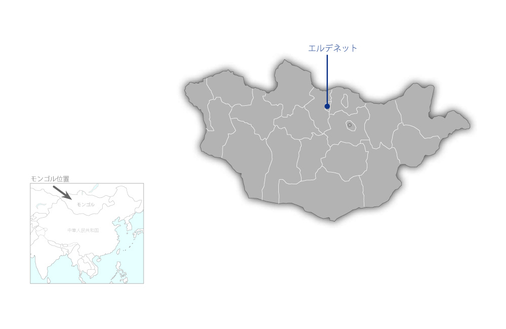 第二次初等教育施設整備計画（第1期）の協力地域の地図