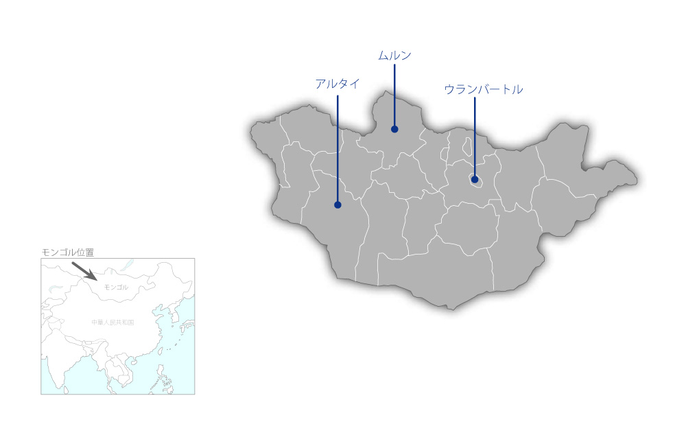 短波ラジオ放送網整備計画の協力地域の地図