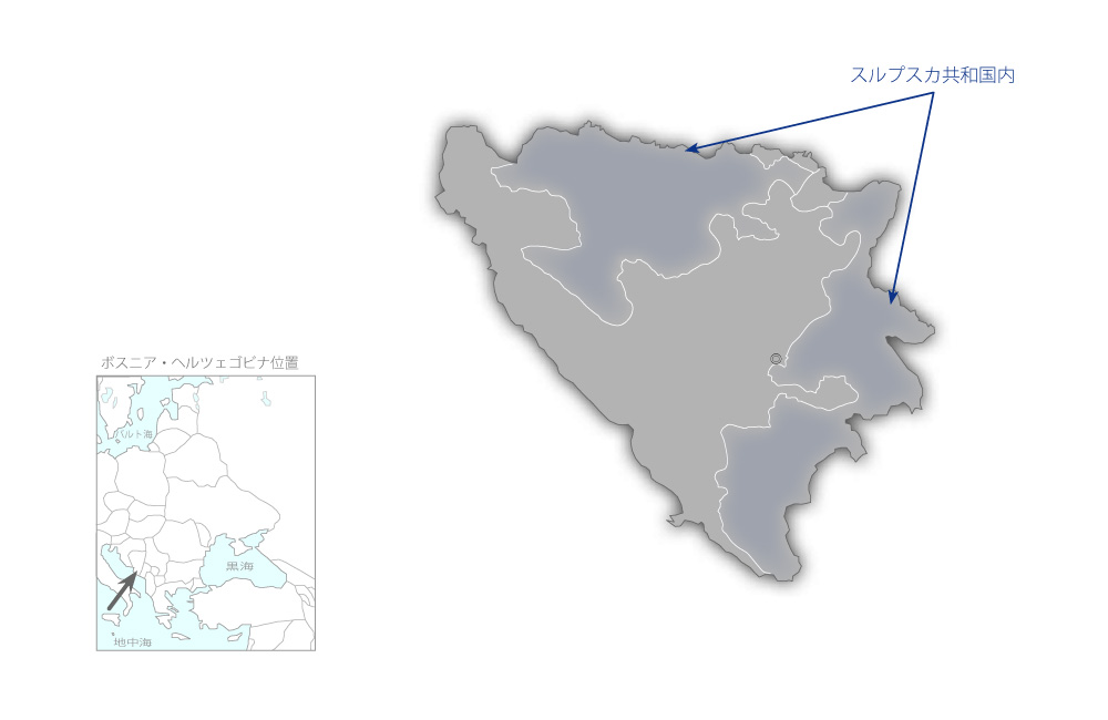 地域密着型リハビリテーションセンター整備計画の協力地域の地図