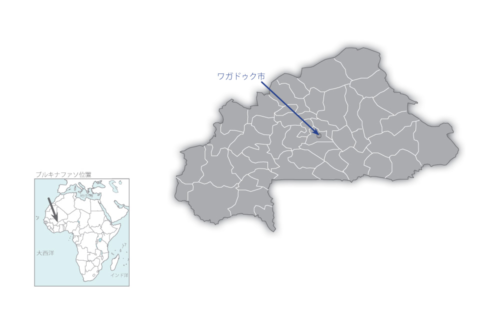 国営ラジオ放送局機材整備計画（第2期）の協力地域の地図