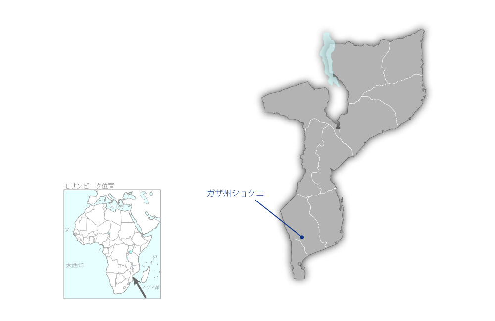 ショクエ灌漑システム改修計画（第2期）の協力地域の地図