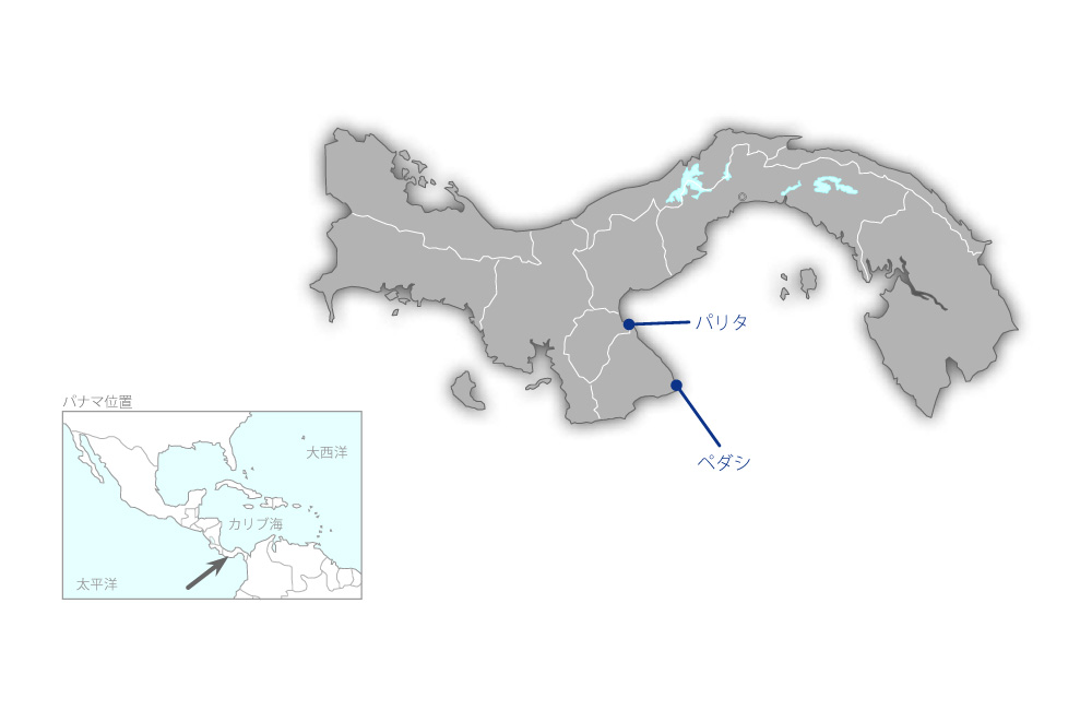 小規模漁業開発計画の協力地域の地図