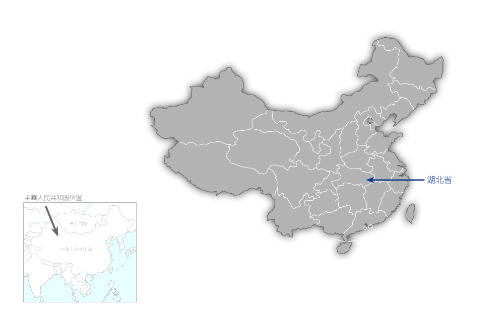 漢江洪水予警報機材整備計画の協力地域の地図