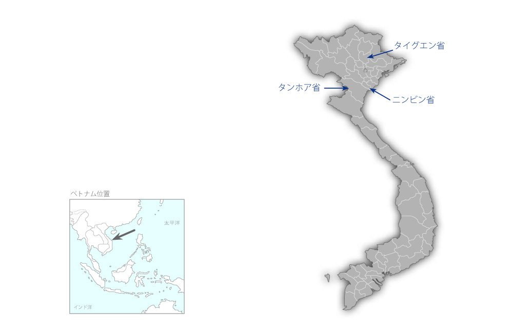 北部地下水開発計画（第2期）の協力地域の地図