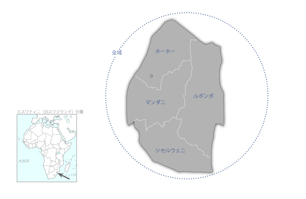 第二次地方給水計画の協力地域の地図