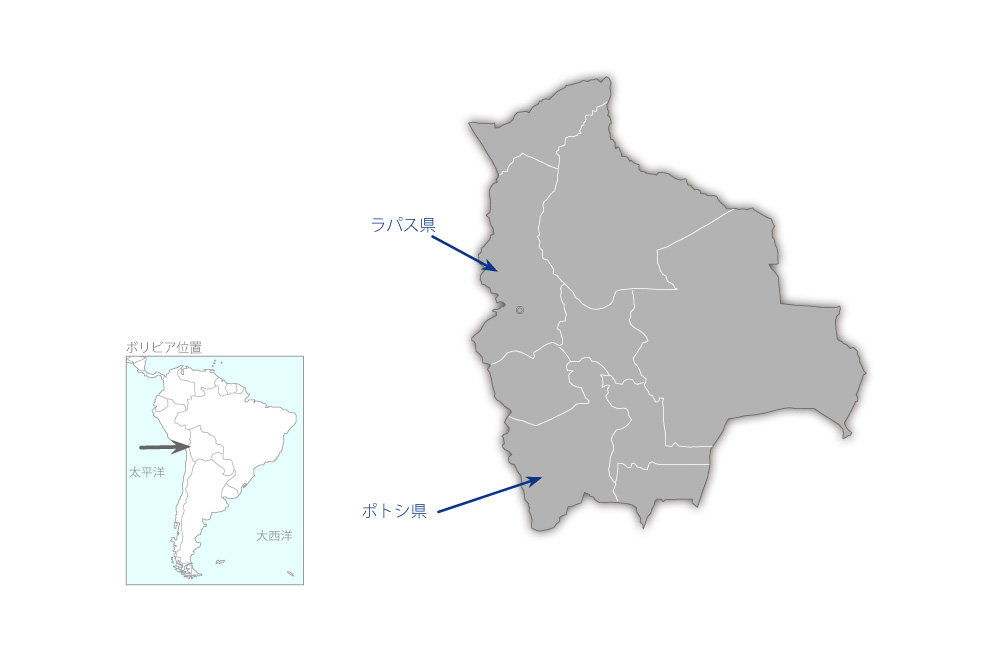 第三次地方地下水開発計画の協力地域の地図