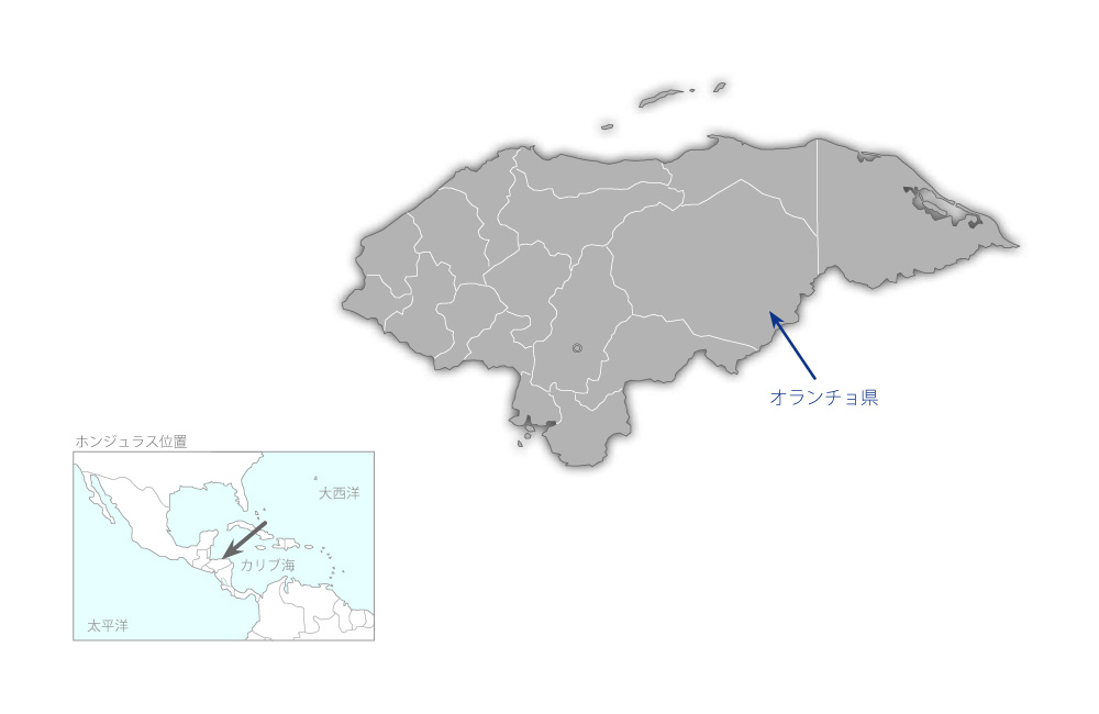 第七保健地域地下水開発計画の協力地域の地図