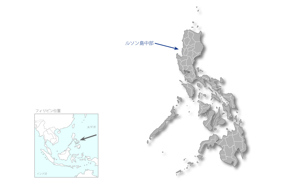 第六次教育施設拡充計画（第2期）の協力地域の地図