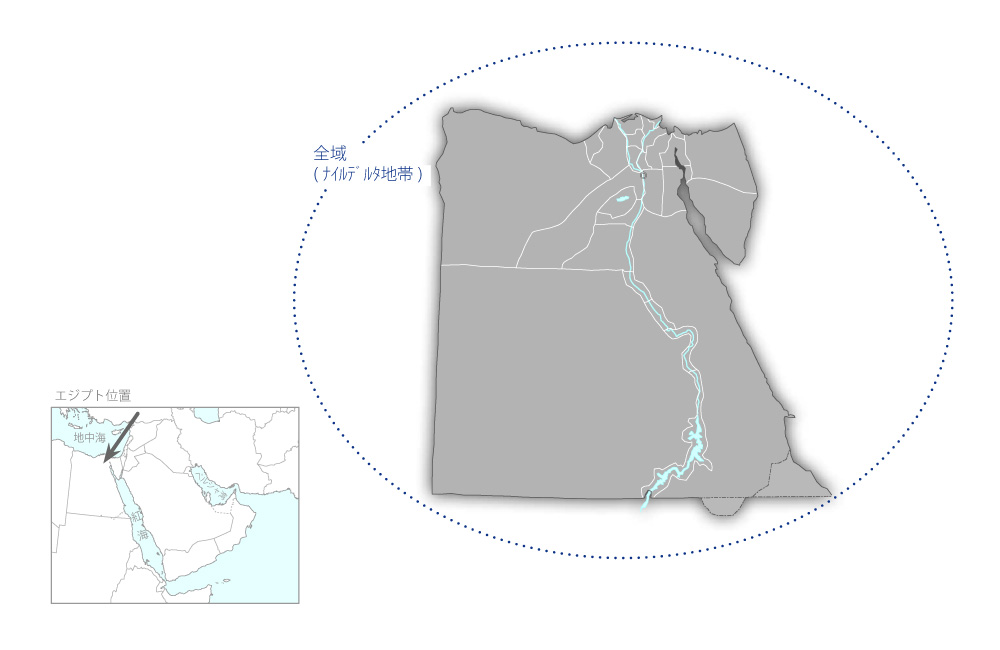 救急車両整備計画の協力地域の地図