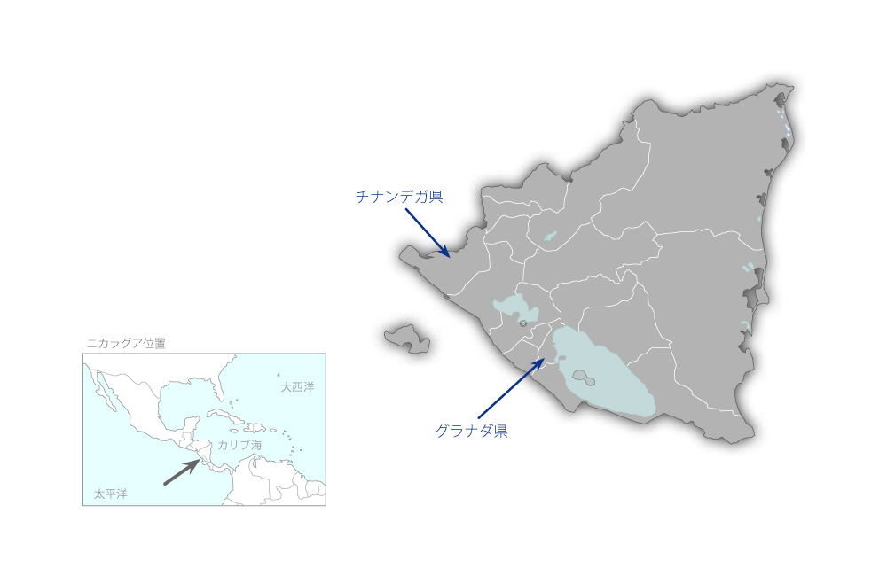 西部2県保健医療センター整備計画の協力地域の地図