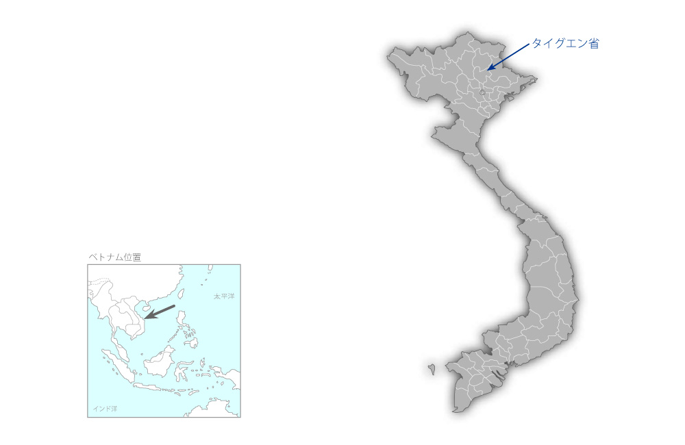 第二次北部山岳地域初等教育施設整備計画（第2期）の協力地域の地図