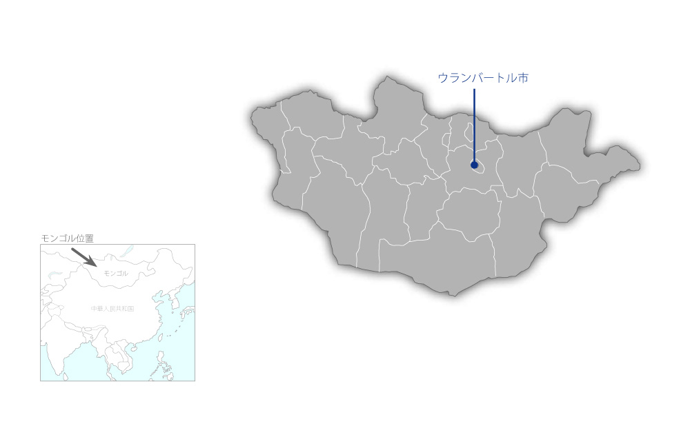 第三次初等教育施設整備計画（第1期）の協力地域の地図