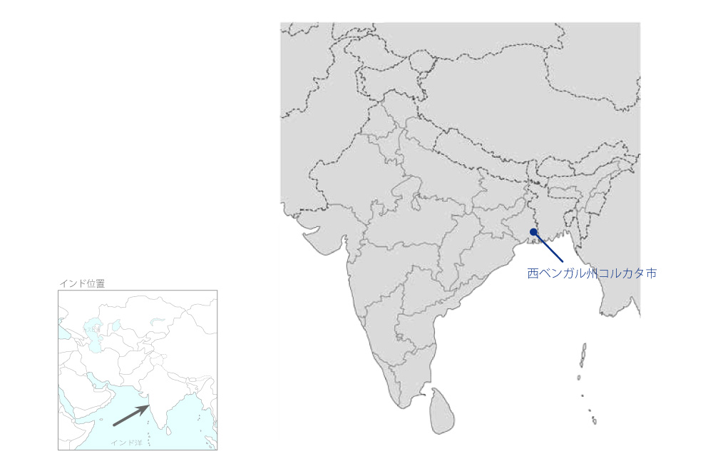 下痢症研究及びコントロールセンター建設計画の協力地域の地図