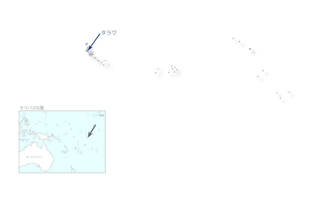 第二次タラワ環礁電力供給施設整備計画の協力地域の地図