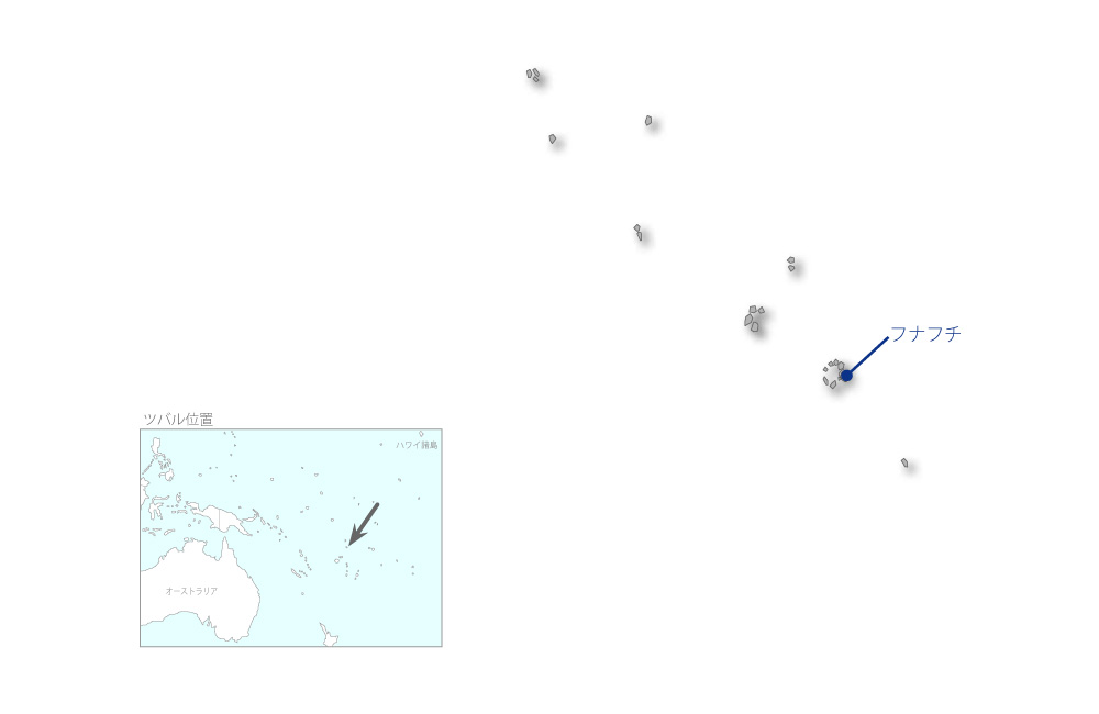 フナフチ環礁電力供給施設整備計画の協力地域の地図