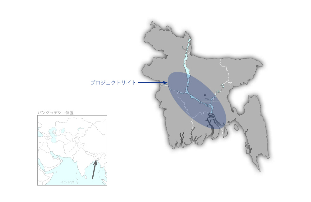 地方道路簡易橋設置計画（第1期）の協力地域の地図