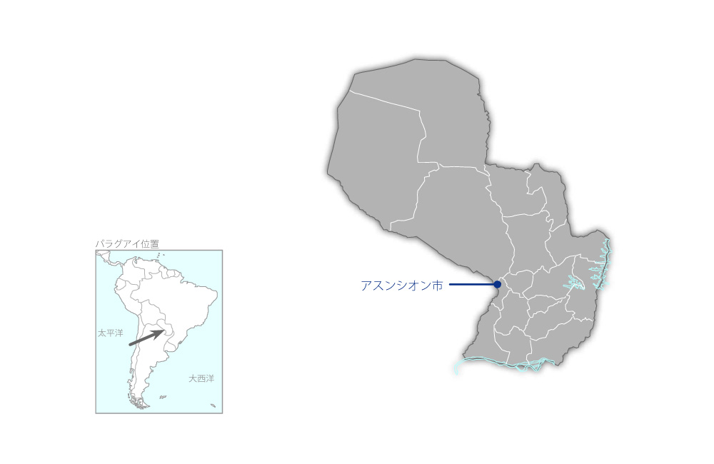 職業訓練教育施設拡充計画の協力地域の地図