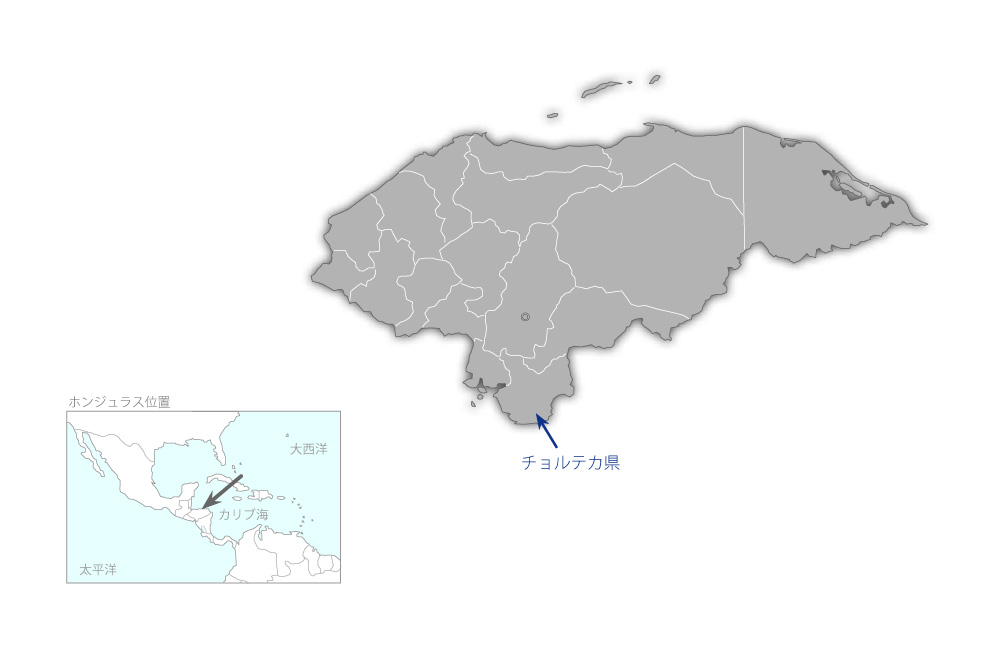 ラス・オルミガス橋架け替え計画の協力地域の地図